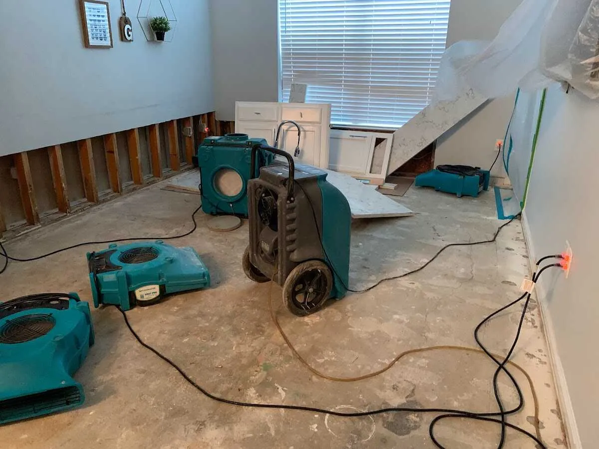 Dehumidifier in flood-cut room for Water Extraction & Removal in Raisinville